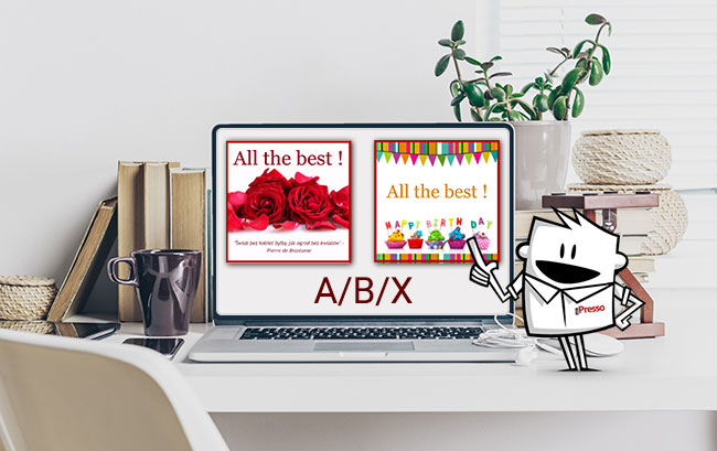 Pick the best version of your email campaign with iPresso’s A/B/X testing