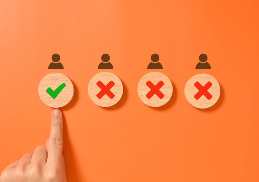 Marketing automation consent management selection: green check mark on person icon representing valid data privacy and GDPR compliance